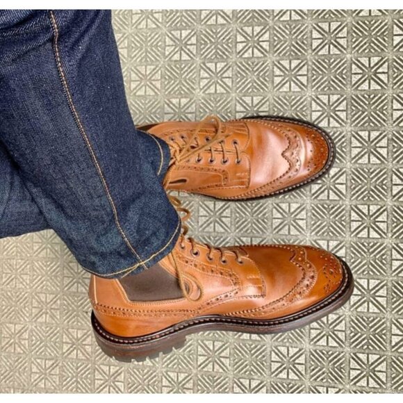 Tricker’s Ellis Leather Brogue Boots - Size 8.5 UK / 9.5 US, burgundy main image 11